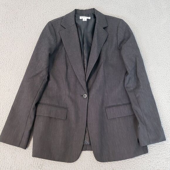 Pendleton Jacket‎ Womens 6 Black Sport Coat Blazer Suit Jacket One Button Wool - Picture 4 of 13